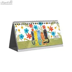 تقويم روميزي طرح گربه 1403