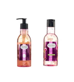 پک ژل شستشو صورت مناسب پوست حساس حاوی روغن آملا با رایحه گلاب 250 میل و تونر پاک کننده و مرطوب کننده مناسب پوست حساس با رایحه گلاب