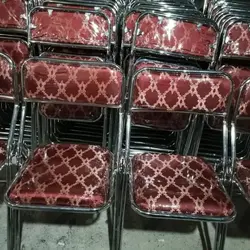 صندلی تاشو فلزی پارچه مخمل مجلسي