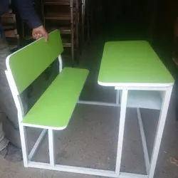 نیمکت مدرسه با پشتی متصل ام دی اف