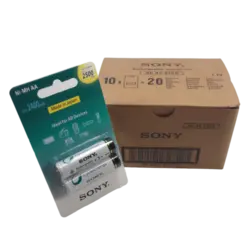 باتری قلمی شارژی سونی 2400 میلی آمپر ساعت | بسته 10 کارتی | 20 عددی - فروشگاه اینترنتی پاورالکترا