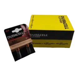 باتری قلمی دوراسل آلکالاین | بسته 20 کارتی | 40 عددی | AA DURACELL - فروشگاه اینترنتی پاورالکترا
