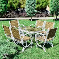 میز و صندلی باغی طرح کالسکه