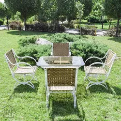 میز و صندلی باغی طرح کالسکه