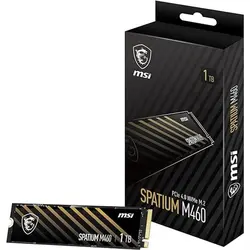 MSI Spatium M460 1TB PCIe 4.0 NVMe M.2 Internal SSD
