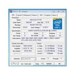 Intel Core i3-4130 3.4GHz LGA 1150 Haswell TRAY CPU