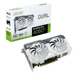 ASUS Dual GeForce RTX 4060 Ti White OC Edition 8GB GDDR6 Graphics Card