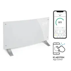 بخاری برقی همرفتی هوشمند کلارشتاین آلمان Klarstein Bornholm Curved Smart Konvektionsheizgerät  Weiß 2000 watt