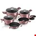 سرویس قابلمه ماهیتابه زیر لیوانی 10 پارچه برلینگر هاوس مجارستان BerlingerHaus 10-PIECE COOKWARE SET BERLINGER HAUS BH/6043 I-ROSE COLLECTION
