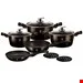 سرویس قابلمه ماهیتابه زیر لیوانی 13 پارچه برلینگر هاوس مجارستان BerlingerHaus 13-PIECE COOKWARE SET BH/6615 SHINY BLACK EDITION