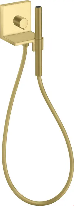 ست شیرآلات دوش تلفنی حمام هانس گروهه آلمان Hansgrohe Axor ShowerSolutions Handbrausemodul 120/120 eckig 10651 brushed brass 10651950