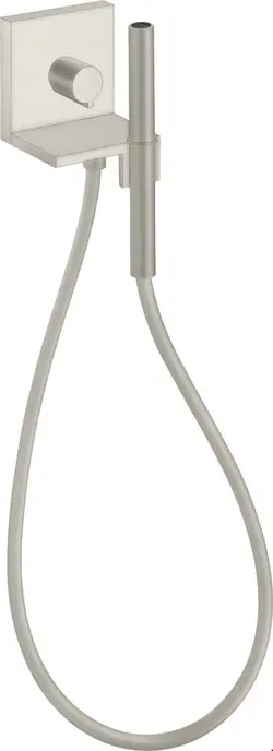 ست شیرآلات دوش تلفنی حمام هانس گروهه آلمان hansgrohe Axor ShowerSolutions Handbrausemodul 120 120 eckig 10651 edelstahl optic 10651800