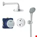 ست شیرآلات دوش حمام توکار گروهه آلمان GROHE Grohtherm mit Rainshower Cosmopolitan 160 Chrom 34735000