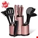 ست چاقو آشپزخانه 12 پارچه با کفیر ملاقه برلینگر هاوس مجارستان BERLINGER HAUS KNIFE / UTENSILS SET BH/6252 I-ROSE COLLECTION