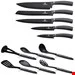 ست چاقو آشپزخانه 12 پارچه با کفیر ملاقه برلینگر هاوس مجارستان BERLINGER HAUS 12-PIECE KNIFE / KITCHEN UTENSILS SET BH-6259 CARBON PRO COLLECTION