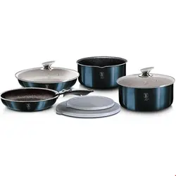 سرویس قابلمه ماهیتابه 9 پارچه برلینگر هاوس مجارستان BerlingerHaus 9-PIECE COOKWARE SET BERLINGER HAUS BH/6146 AQUAMARINE COLLECTION