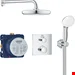 ست شیرآلات دوش حمام توکار گروهه آلمان GROHE Grohtherm mit Tempesta 210 Design eckig Chrom 34729000