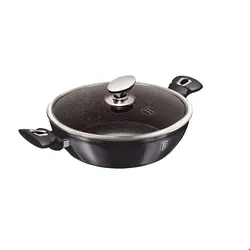 ماهیتابه 32 سانت درب دار برلینگر هاوس مجارستان BerlingerHaus SHALLOW POT 32 CM BERLINGER HAUS BH-6899 METALLIC LINE CARBON PRO EDITION
