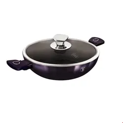 ماهیتابه 30 سانت درب دار برلینگر هاوس مجارستان BerlingerHaus SHALLOW POT 30 CM BERLINGER HAUS BH-7114 PURPLE ECLIPSE COLLECTION