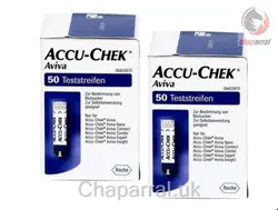 نوار تست قند خون دو بسته 50 عددی اکیو چک آلمان Accu-Chek Aviva Blutzuckerteststreifen ( 2x 50 Stk.)
