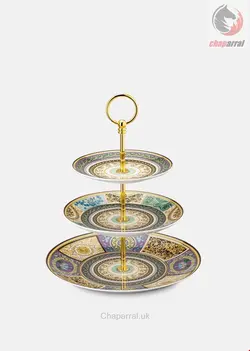 شیرینی خوری 3 طبقه ورساچه ایتالیا VERSACE BAROCCO MOSAIC ÉTAGÈRE