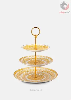 شیرینی خوری 3 طبقه ورساچه ایتالیا VERSACE MEDUSA RHAPSODY ÉTAGÈRE