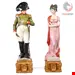 مجسمه دکوری سرامیکی آنتیک قدیمی Keramik Skulpturen von Bruno MERLI Napoleon Bonaparte und Josephine XX sec