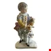 مجسمه دکوری چینی آنتیک قدیمی مایسن آلمان Meissener Figur eines Jungen mit Hund