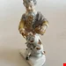 مجسمه دکوری چینی آنتیک قدیمی مایسن آلمان Meissener Figur eines Jungen mit Hund