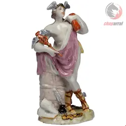 مجسمه دکوری چینی آنتیک قدیمی بو انگلستان Figur Mercury Bogenporzellan um 1748