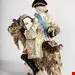 مجسمه نقاشی با دست دکوری چینی آنتیک قدیمی مایسن آلمان Fabelhafte Meissener Porzellangruppe Schneider auf der Ziege von Graf Bruhl