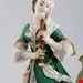 مجسمه نقاشی با دست دکوری چینی آنتیک قدیمی مایسن آلمان Antike antike Meissener Porzellanfigur Frau die Flöte spielt spätes 19 Jahrhundert