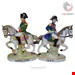 مجسمه دکوری چینی آنتیک قدیمی درسدن آلمان Antike Napoleon Michel Ney auf Pferd Porzellanfiguren Paar Dresden