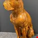 مجسمه سرامیکی دست ساز دکوری سگ آنتیک قدیمی Italienische Majolika Keramik Statue Figur eines Boxerhundes in Lebensgröße Vintage 1960er Jahre