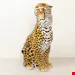 مجسمه سفالی دکوری پلنگ آنتیک قدیمی Italienischer lebensgroßer Terrakotta Leoparden Leoparden 1960er Jahre