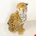 مجسمه سفالی دکوری پلنگ آنتیک قدیمی Italienischer lebensgroßer Terrakotta Leoparden Leoparden 1960er Jahre