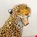 مجسمه سفالی دکوری پلنگ آنتیک قدیمی Italienischer lebensgroßer Terrakotta Leoparden Leoparden 1960er Jahre