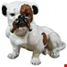 مجسمه دکوری سگ آنتیک قدیمی Englische Bulldogge Chalkware Skulptur  Skulptur Statue in Lebensgröße Marwal 1960er Jahre