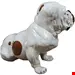 مجسمه دکوری سگ آنتیک قدیمی Englische Bulldogge Chalkware Skulptur  Skulptur Statue in Lebensgröße Marwal 1960er Jahre