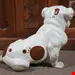 مجسمه دکوری سگ آنتیک قدیمی Englische Bulldogge Chalkware Skulptur  Skulptur Statue in Lebensgröße Marwal 1960er Jahre