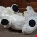 مجسمه دکوری سگ آنتیک قدیمی Englische Bulldogge Chalkware Skulptur  Skulptur Statue in Lebensgröße Marwal 1960er Jahre