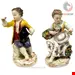 مجسمه دست ساز دکوری چینی آنتیک قدیمی Meissen  Paar Gartenarbeiter Kinder Rokoko Figuren  Modell 17 von Kaendler 1870