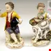 مجسمه دست ساز دکوری چینی آنتیک قدیمی Meissen  Paar Gartenarbeiter Kinder Rokoko Figuren  Modell 17 von Kaendler 1870