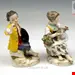مجسمه دست ساز دکوری چینی آنتیک قدیمی Meissen  Paar Gartenarbeiter Kinder Rokoko Figuren  Modell 17 von Kaendler 1870