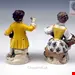 مجسمه دست ساز دکوری چینی آنتیک قدیمی Meissen  Paar Gartenarbeiter Kinder Rokoko Figuren  Modell 17 von Kaendler 1870