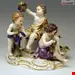 مجسمه دست ساز دکوری چینی آنتیک قدیمی Meissener Frühlingsfiguren Staffelei Allegorie des Frühlings Modell 2502 Kaendler
