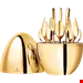 سرویس قاشق چنگال رو کش طلا 24 قطعه با قاب تخم مرغی کریستوفل فرانسه Christofle 24-Piece Flatware Set for 6 People in 24-carat Gold Gilded Metal Chest