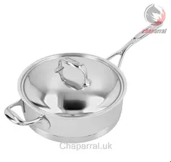 ماهیتابه 24 سانت درب دار دمایر آتلانتیس بلژیک  Demeyere Atlantis Stieltopf 24 cm