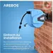 قرقره شیلنگ جمع کن دیواری و شیلنگ 20 متری آربوس Arebos Automatischer Gartenschlauchaufroller 20m blau