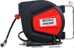 قرقره شیلنگ جمع کن اتوماتیک و شیلنگ 10 متری بی جی اس BGS Do it yourself Diy 71055 Druckluftschlauch mit Aufroller automatisch